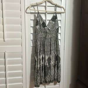 Patterned Green Dress